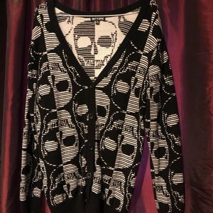 Hot Topic skull cardigan
